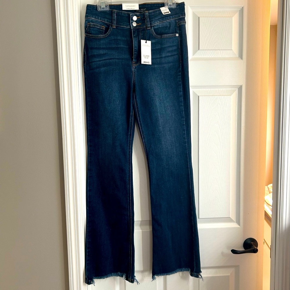 Madison High Rise Vintage Frayed Hem Bootcut Jeans 9/29